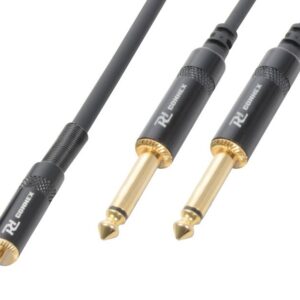 Cabo Jack 3,5mm Macho St?reo - 2x Jack 6,35mm Macho Mono (1,5 mts) - Power Dynamics CONNEX
