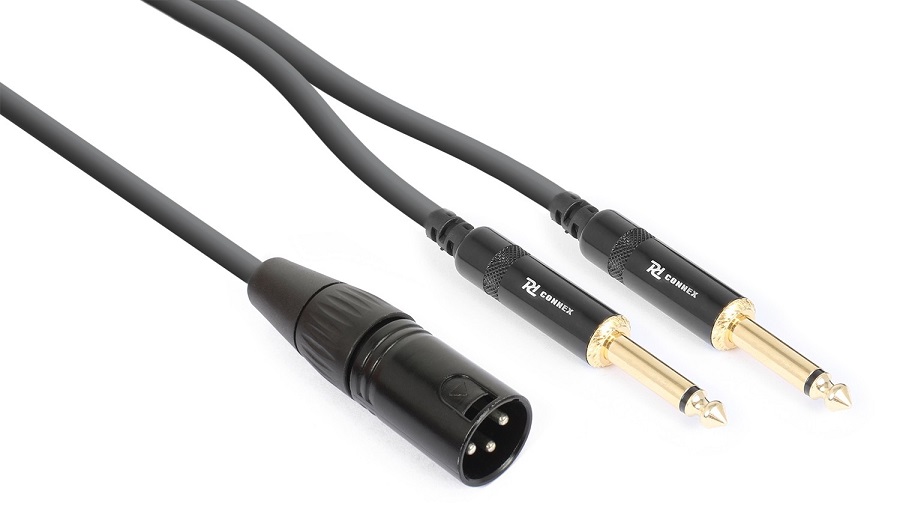 Cabo Canon Macho - 2x Jack 6.3mm Mono Macho (1,5 mts) - POWER DYNAMICS CONNEX