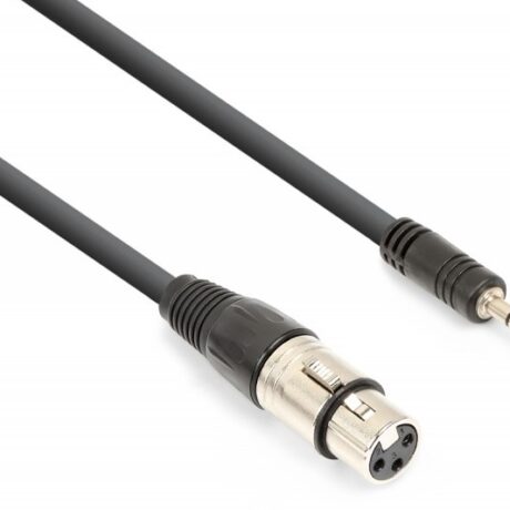 Cabo Canon Fêmea - Jack 3,5mm Macho Stéreo (50cm) - VONYX CX320-05