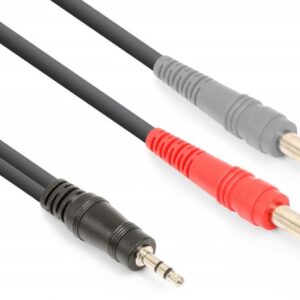 Cabo Jack 3,5mm Macho St?reo - 2x Jack 6,35mm Macho Mono (6 mts) - VONYX