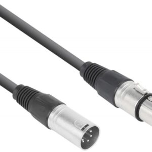 Cabo DMX Canon Macho 5 Pinos - Canon F?mea 5 Pinos (3 mts) - Power Dynamics CONNEX