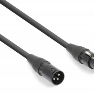 Cabo Conversor DMX Canon Macho 3 Pinos - DMX Canon Femea 5 Pinos- POWER DYNAMICS CONNEX