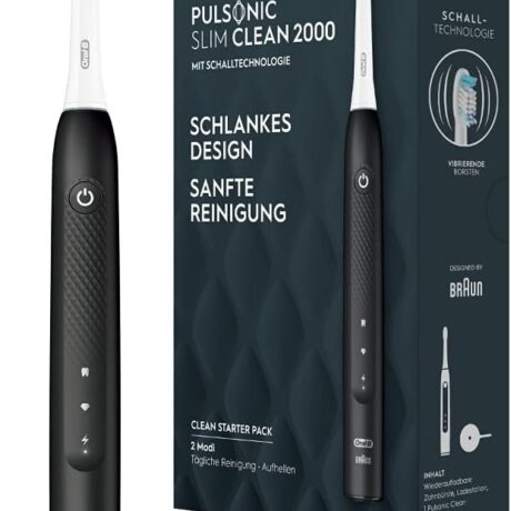 Escova de Dentes Elétrica Braun Pulsonic Slim Clean 2000 (Preto) - ORAL-B