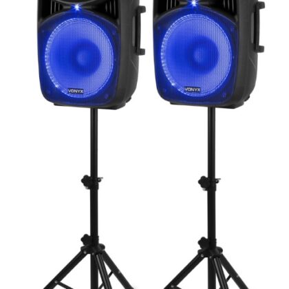 Pack 2x Colunas Amplificadas (com Suportes) 12 800W (VPS122A) - VONYX