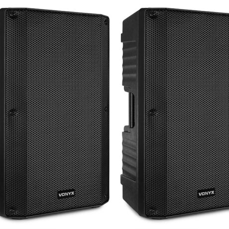 Pack 2x Colunas Amplificada + Passiva 15 BLUETOOTH/USB 1000W (VSS150S) - VONYX