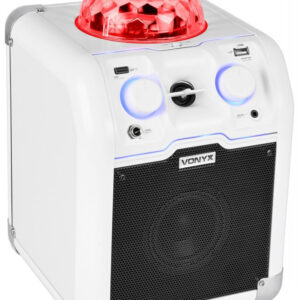 Coluna Port?til Bluetooth c/ Efeitos de LED RGB (Branco) SBS50W - VONYX