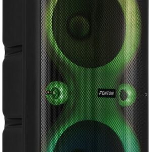 Coluna Port?til Amp. 240W Bluetooth/USB/microSD c/ LED?s + Microfone + Comando (TRACK610) - FENTON