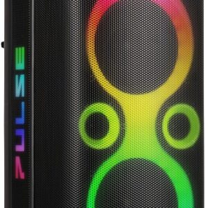Coluna Amplificada LED 2x 6,5 260W BLUETOOTH/USB/SD/FM + Microfone/Comando (PULSE130) - FENTON