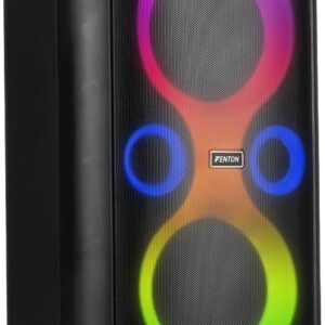 Coluna Amplificada Portátil LED 2x 6.5 180W BLUETOOTH/USB/SD + Microfone/Comando (CORE130) - FENTON