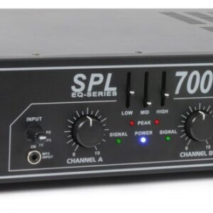 Amplificador PA 2x 350W 19 c/ Equalizador (SPL700EQ) LEDs Azuis - SPL
