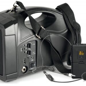 Coluna Amplificada Port?til 6,5 30W RMS MP3/USB/BLUETOOTH c/ Microfone s/ Fios UHF (ST-012) - VONYX