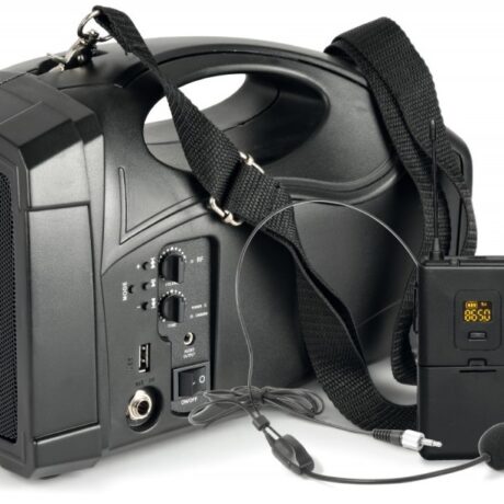 Coluna Amplificada Portátil 6,5 30W RMS MP3/USB/BLUETOOTH c/ Microfone s/ Fios UHF (ST-012) - VONYX