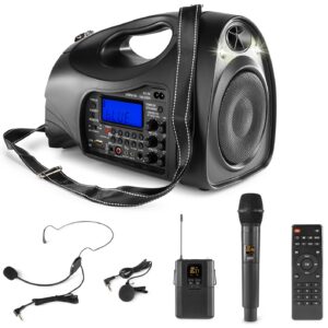 Coluna Amp. Port?til 6,5 130W Bluetooth MP3/USB/SD/FM c/ Microfone sem Fios UHF (ST016) - VONYX