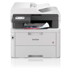 Impressora Multifunções Color Laser Brother MFC-L3760CDW Led WiFi Duplex Fax 26ppm Branca