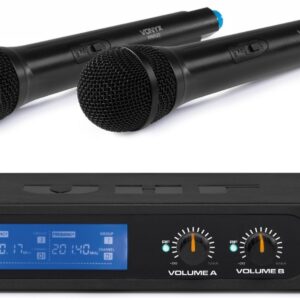Central 2 Microfones M?o VHF 2 Canais s/ Fios (WM522) - VONYX