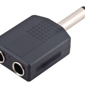 Ficha Adaptadora 6,3mm Macho Mono - 2x Jack 6,3mm Stereo Femea