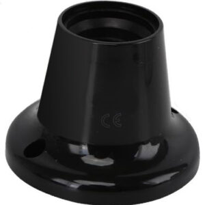 Suporte de Lampada E27 c/ Base PC Inclinado (Preto)