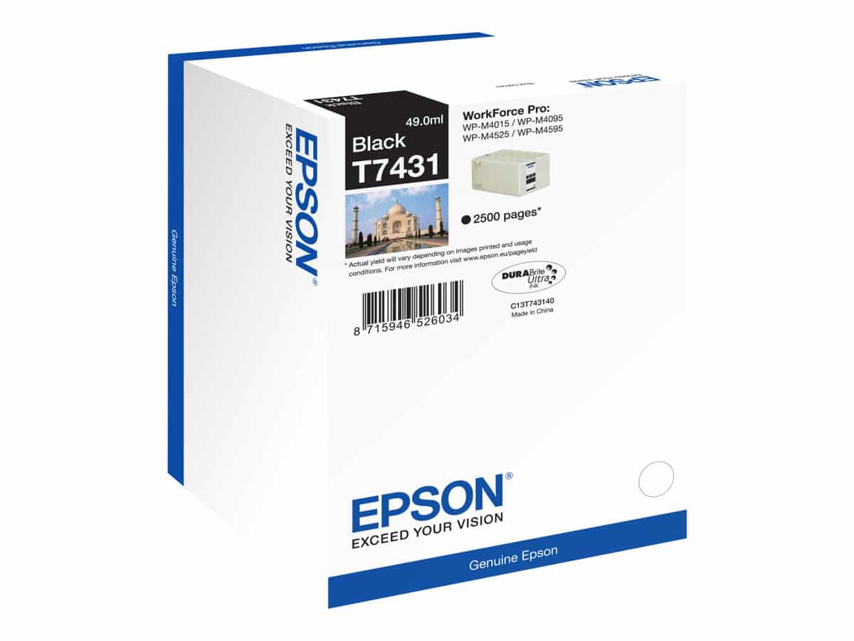 Tinteiro Original Epson T7431 Preto