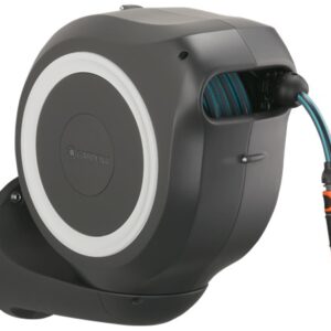 Enrolador de Mangueira Automático RollUp M 20 mts (Preto/Azul) - GARDENA
