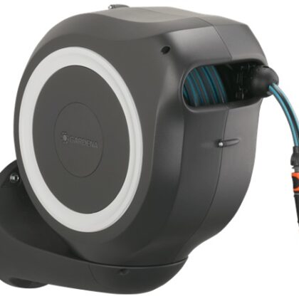 Enrolador de Mangueira Automático RollUp M 20 mts (Preto/Azul) - GARDENA