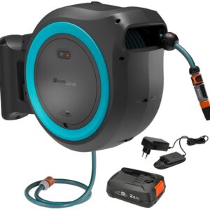 Enrolador de Mangueira Automático PowerRoll XXL c/ Bateria (40 mts) - GARDENA