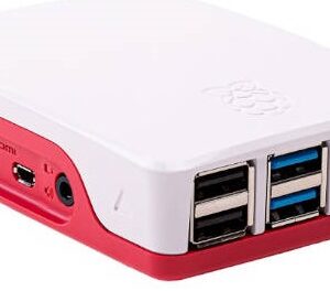 Caixa p/ Raspberry Pi 4 Oficial (Branco/Vermelho) - RASPBERRY