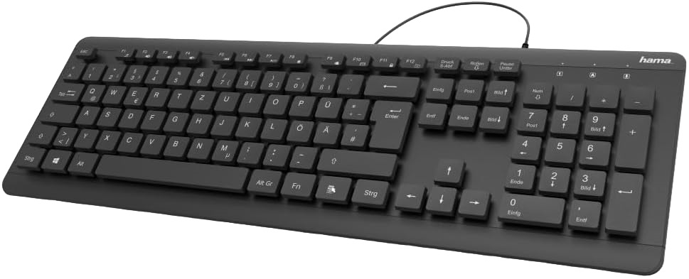 Teclado PT KZ-600 Impermeável c/ Cabo (Preto) - HAMA
