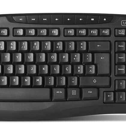 Teclado Flow USB Layout PT (Preto) - 1LIFE