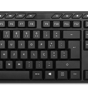 Teclado Focus USB Layout PT (Preto) - 1LIFE