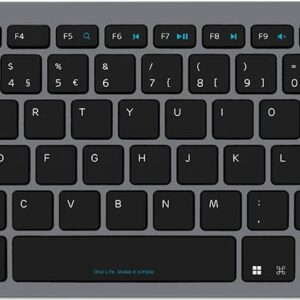Teclado Slim Multi-Device Bluetooth PT (Preto) - 1LIFE