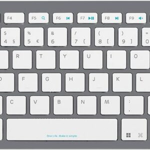 Teclado Slim Multi-Device Bluetooth PT (Branco) - 1LIFE