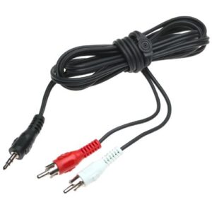 Cabo Jack 3,5mm Macho Stereo - 2x RCA Macho (1,8 mts)