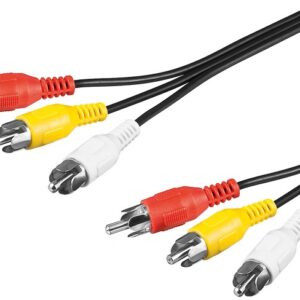 Cabo 3 RCA Macho - 3 RCA Macho (5 mts)