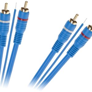 Cabo 2 RCA Macho - 2 RCA Macho c/ Massa (5 mts)
