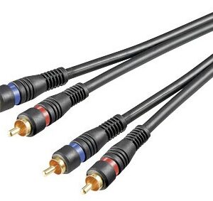 Cabo 2 RCA Macho - 2 RCA Macho (Profissional) - 10 mts