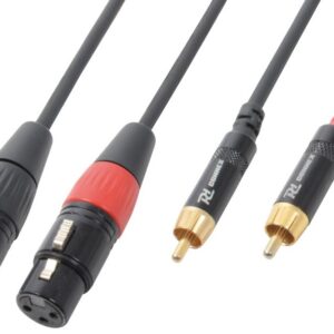 Cabo 2x Canon Femea - 2x RCA Macho (1,5 mts) - Power Dynamics CONNEX CX68-1
