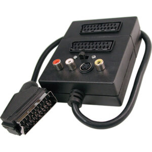 Scart Box 2 Vias + 3 RCA + SVHS c/ Comutador