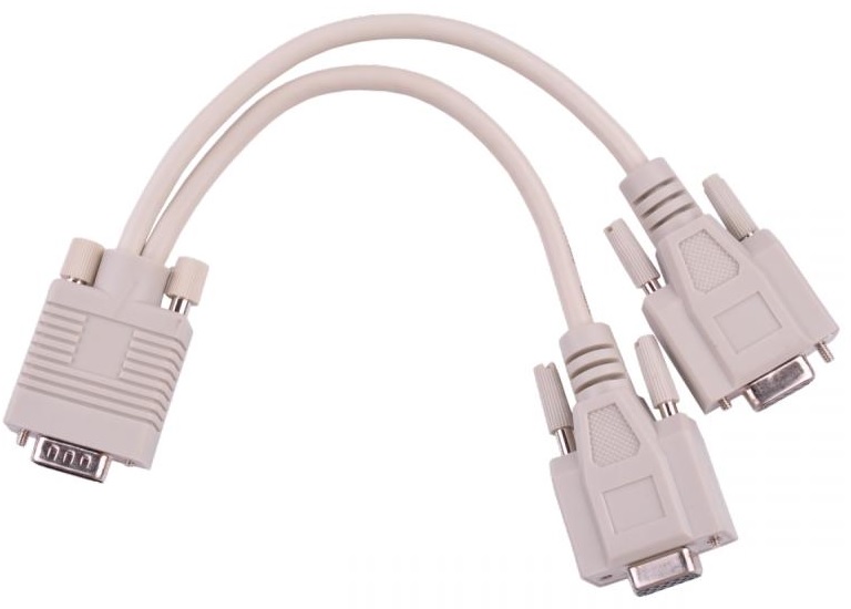 Spliter VGA 1 Macho - 2 Femeas