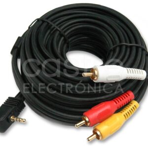 Cabo Jack 3,5mm Macho - 3 RCA Macho (5 mts)