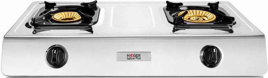 Fogareiro de 2 Bocas a Gás (Inox) - HAEGER