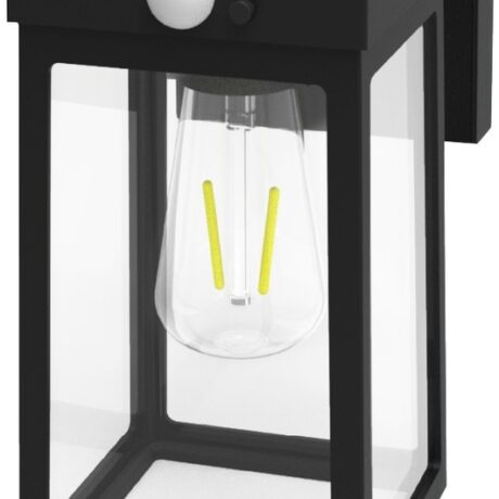 Aplique LED Solar Sorso 2W 3000K 120Lm c/ Sensor + Crepuscular (Preto) - GSC