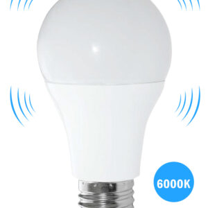 Lampada LED A60 220V E27 7W Branco F. 6000K 630Lm c/ Sensor Movimento