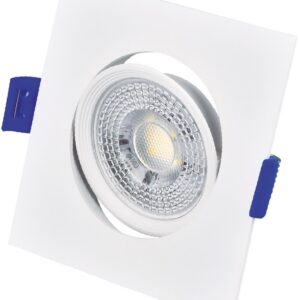 Projector LED Basculante Quadrado p/ Encastrar S?rie Cumbo 7W 6500K (Branco) - GSC