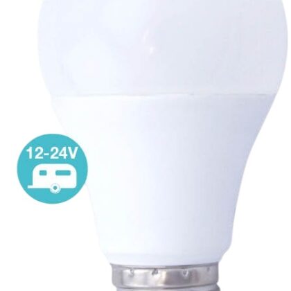 Lampada LED E27 A60 12/24V DC 10W Branco F. 6000K 950Lm - GSC