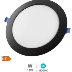 Painel de LED Redondo Belur Ø22,5cm 18W 6500K 1440Lm (Preto) - GSC