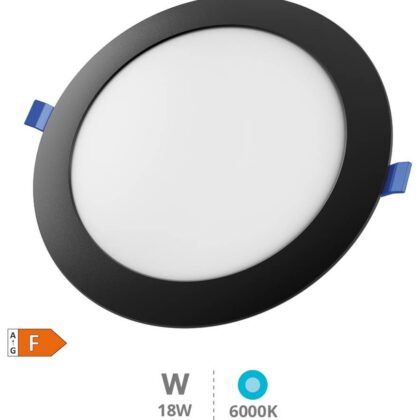 Painel de LED Redondo Belur Ø22,5cm 18W 6500K 1440Lm (Preto) - GSC