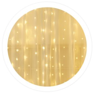 Cortina 60 LEDs Decora??o Natal Branco Q. 3000K (1 x 1,2 mts) - GSC