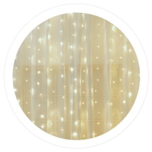 Cortina 300 LEDs Decora??o Natal Branco F. 6000K (3 x 1 mts) - GSC