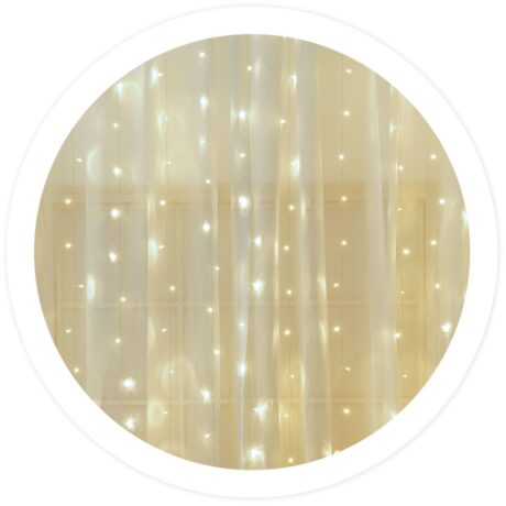 Cortina 200 LEDs Decoração Natal Branco F. 6000K (5 x 1 mts) - GSC