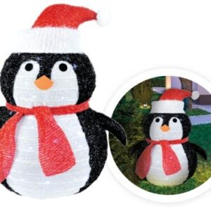 Pinguim Dobrável 40 LEDs Branco Frio 6000K c/ 8 Funções de Luz (600mm) - GSC